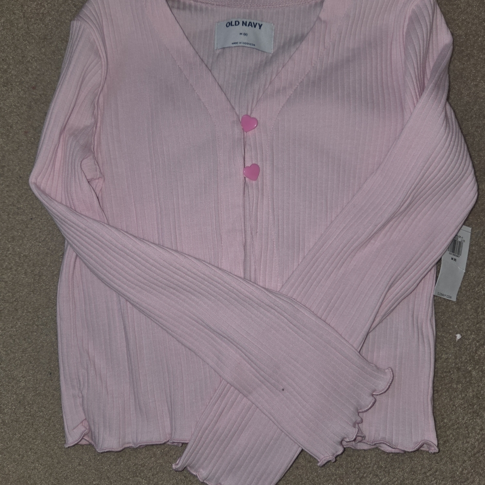 Old Navy Pink Ribbed Cardigan